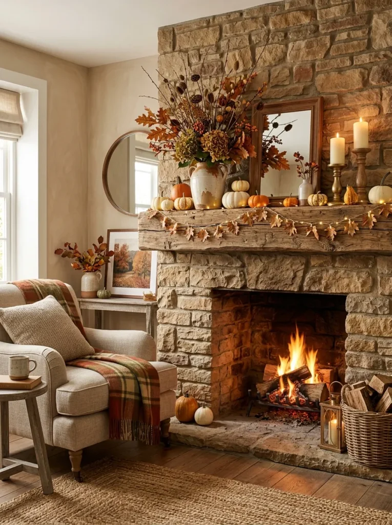 Autumn Mantel Styling