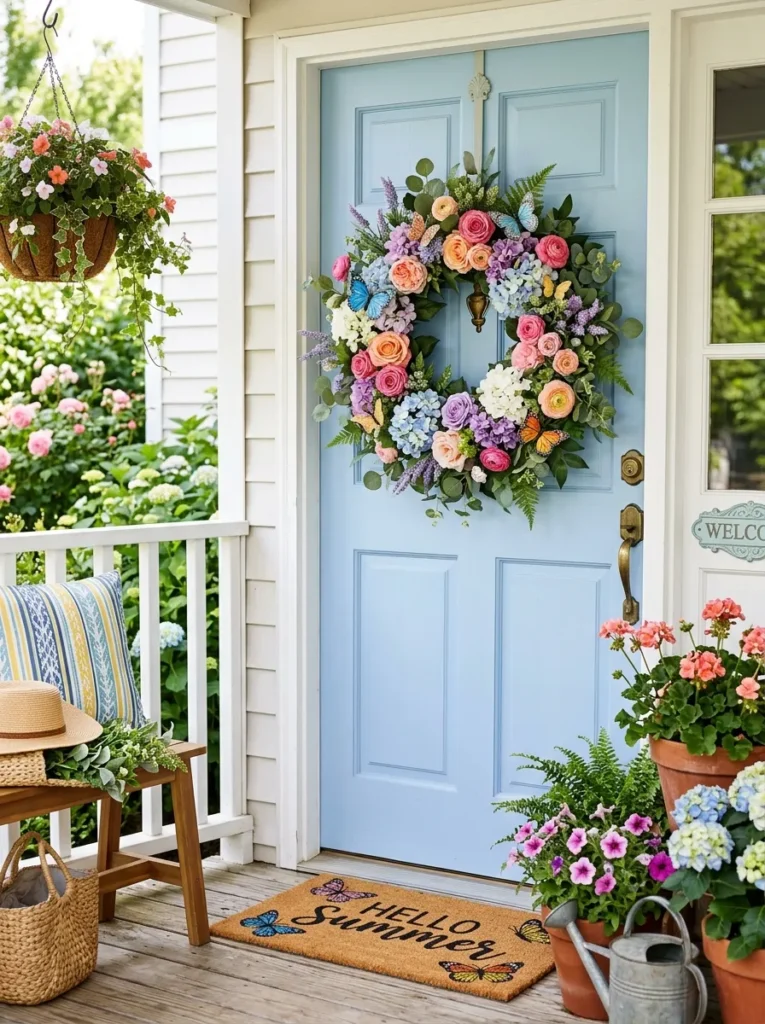 Butterfly Floral Wreath