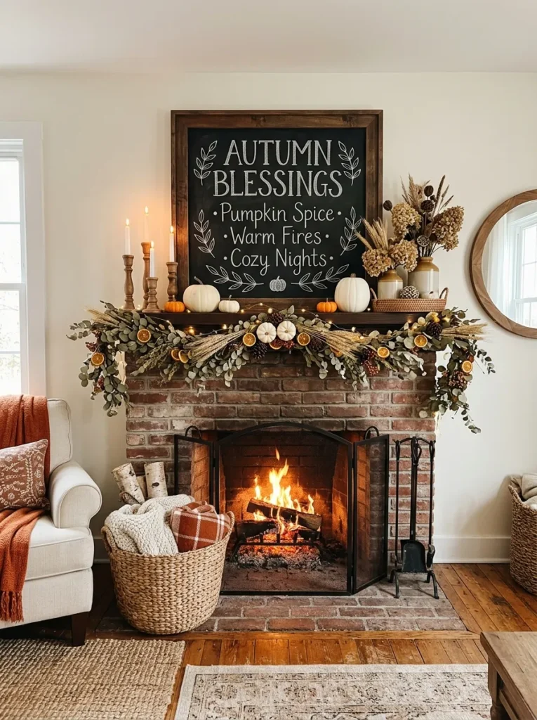 Cozy Fireplace Mantel