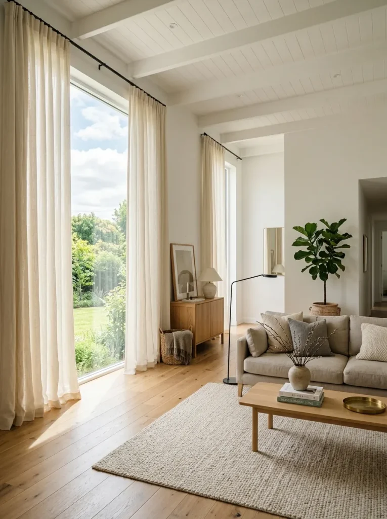 Cream Curtain Drapes