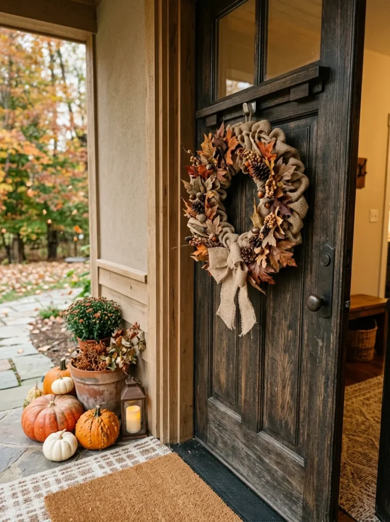 Rustic Burlap Leaves