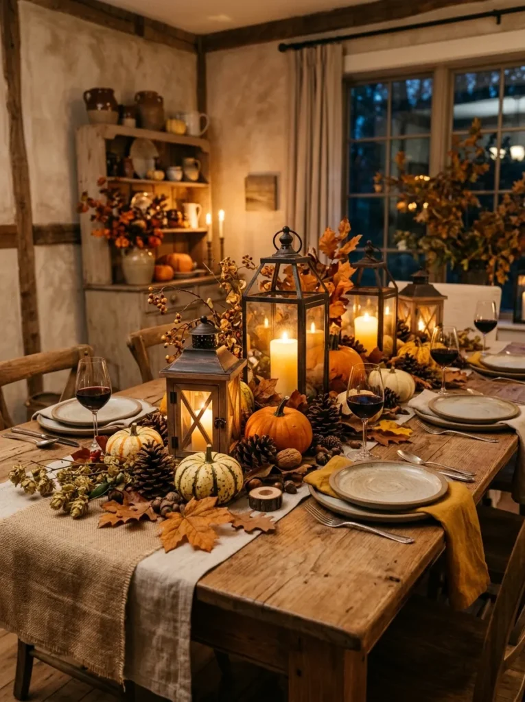 Rustic Lantern Centerpiece