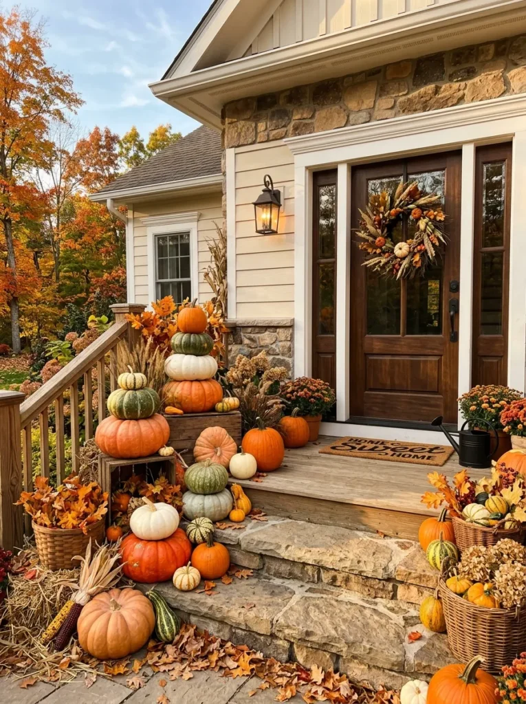 Tall Pumpkin Arrangements