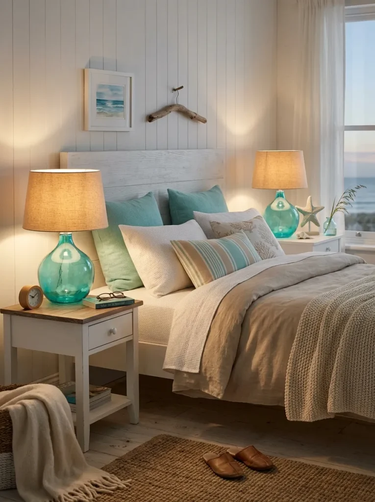 Turquoise Glass Lamps