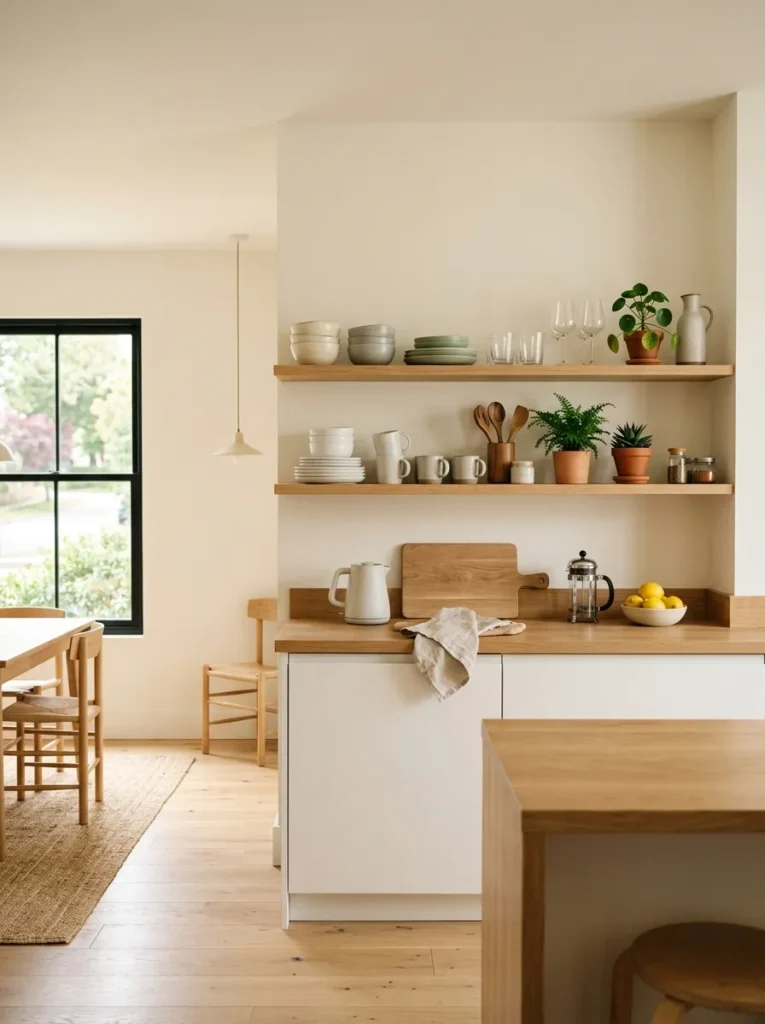 White Open Shelving