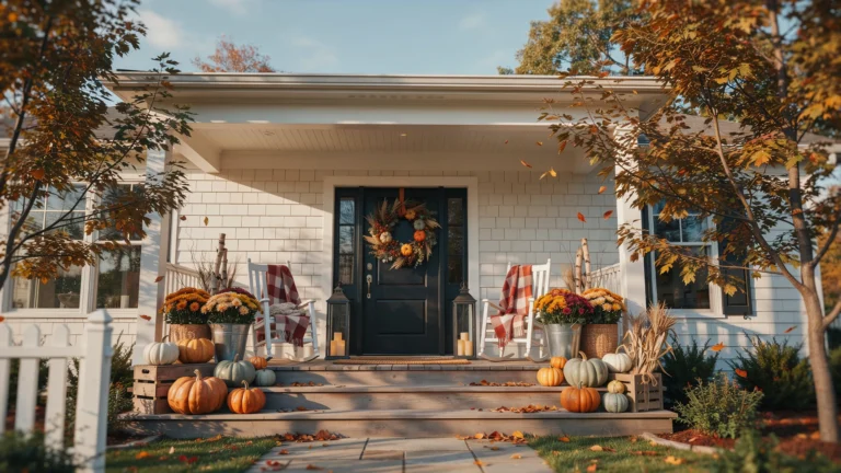 front porch fall decor