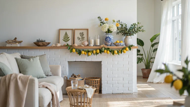 summer mantel decor