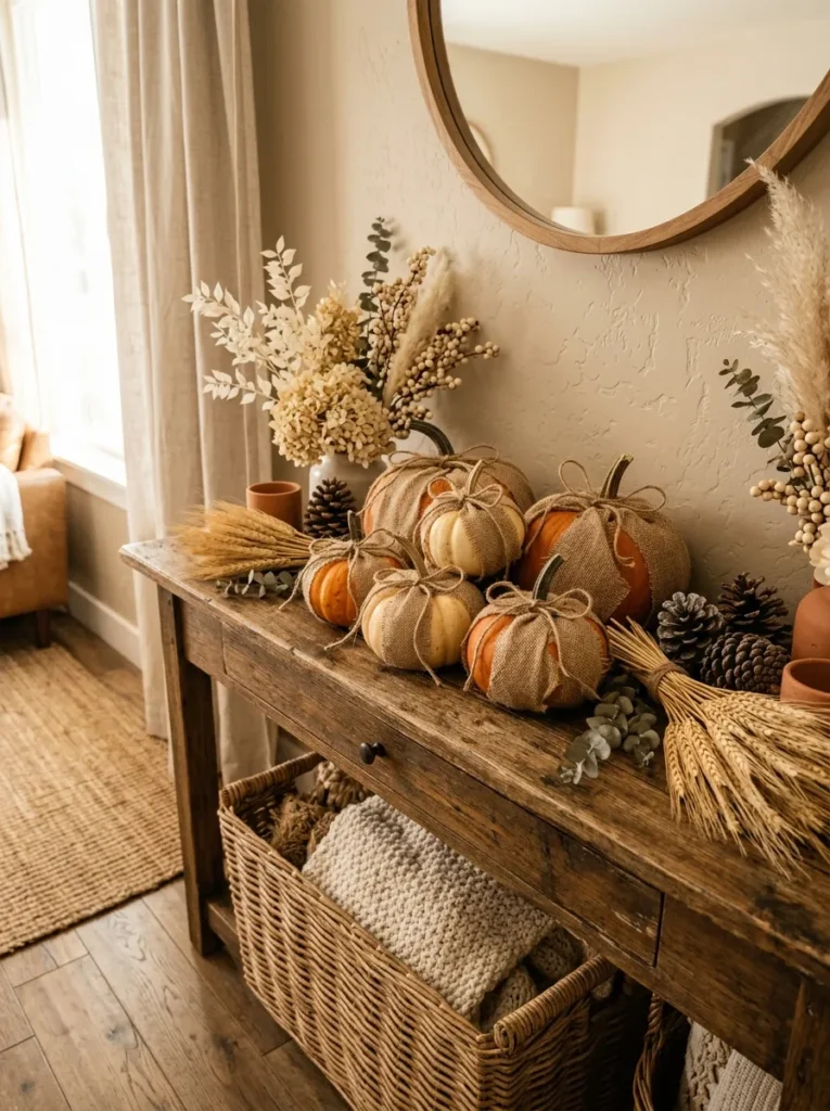 Burlap Pumpkin Wraps