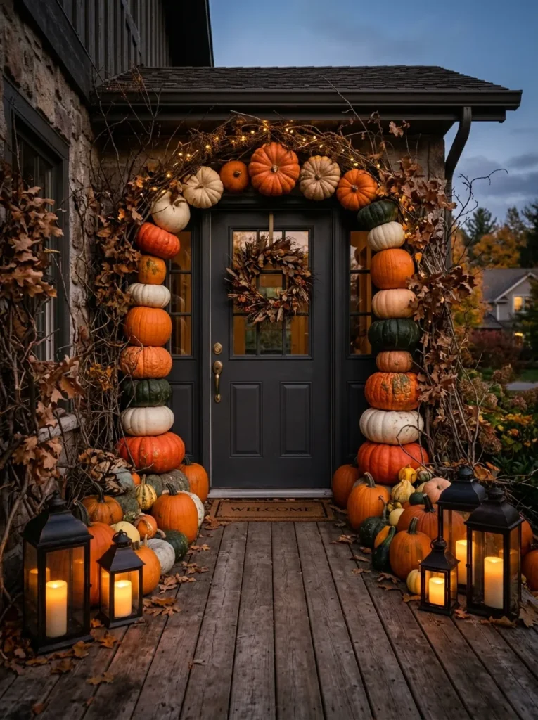 Candlelit Pumpkin Arch