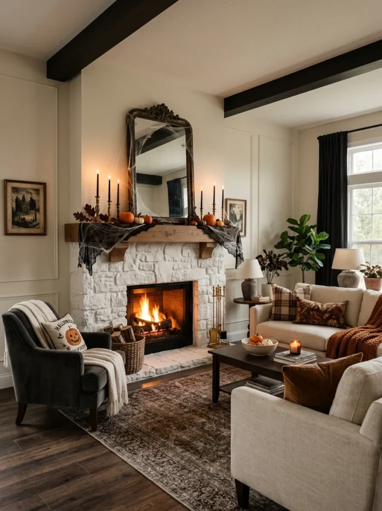Cobwebbed Fireplace