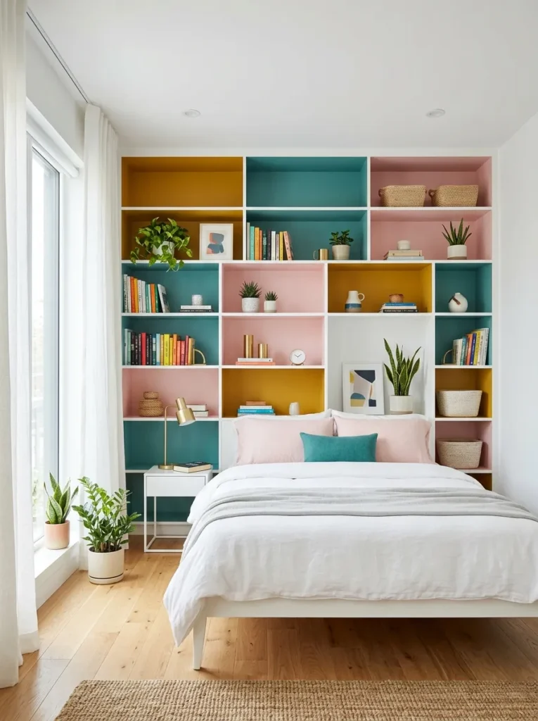 Color Pop Shelving Wall