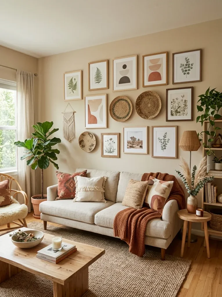 Earthy Gallery Wall