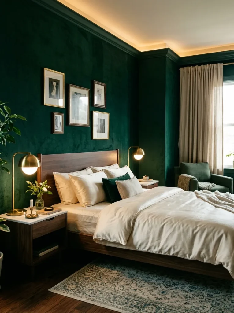 Emerald Velvet Walls