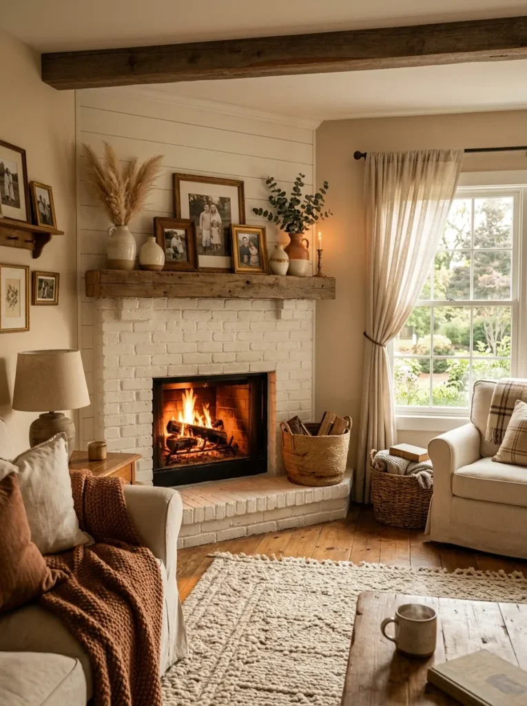 Farmhouse Mantel Corner