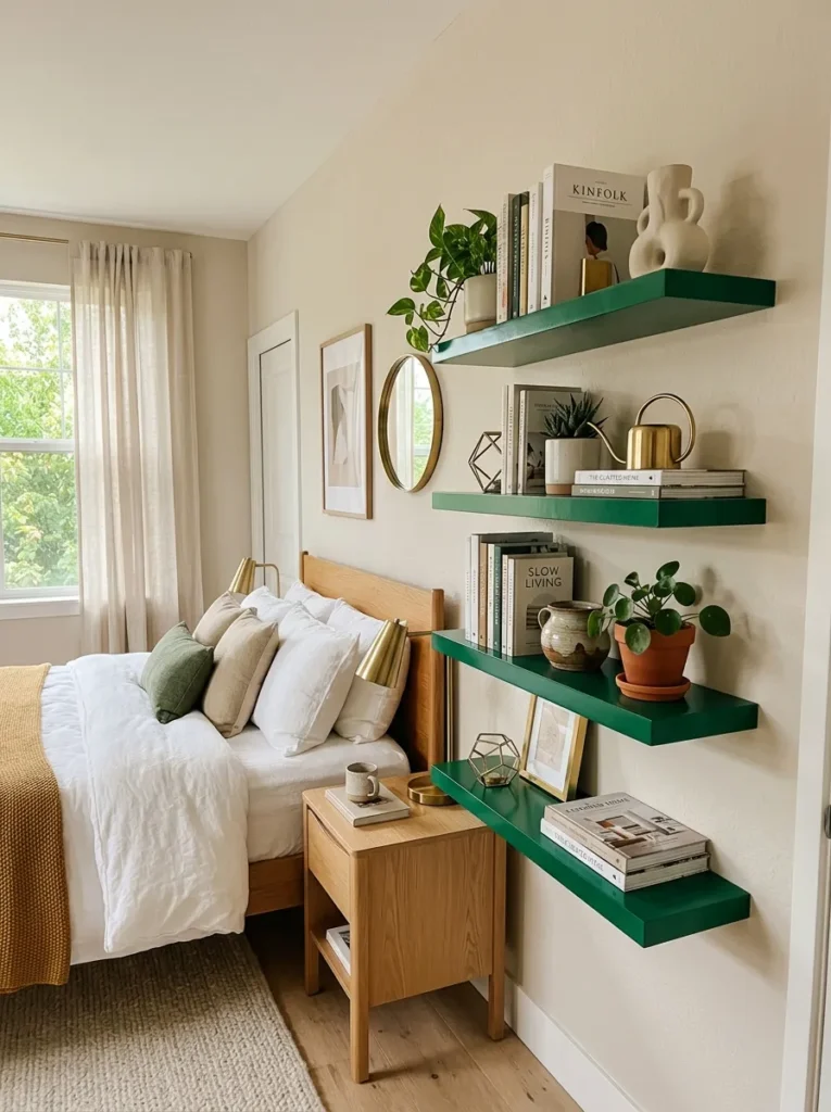 Floating Emerald Shelves