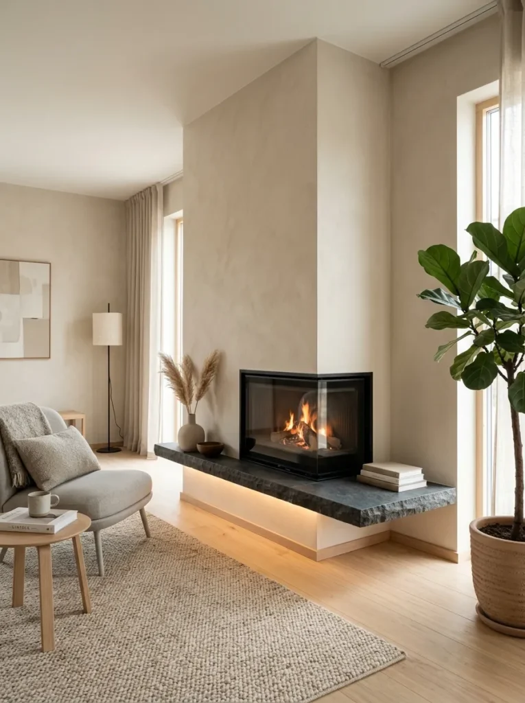 Floating Hearth Shelf