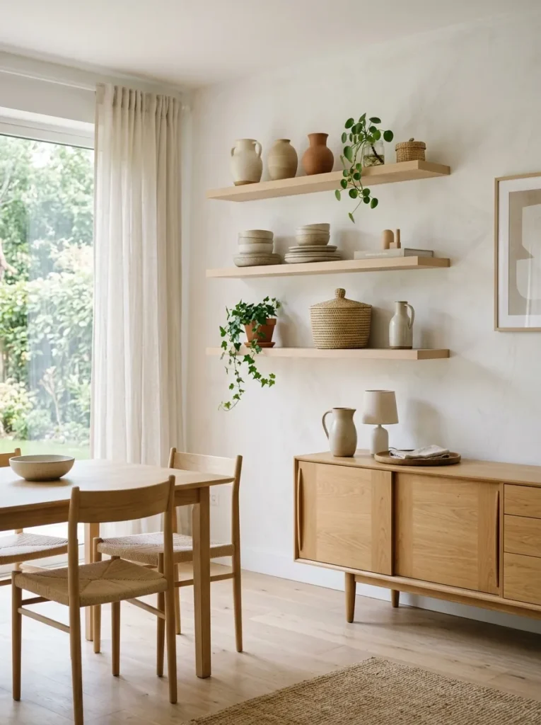 Floating Wood Shelves