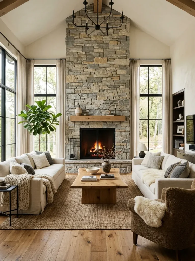 Floor-to-Ceiling Stone