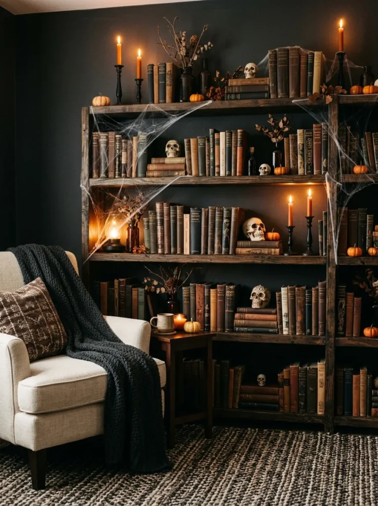 Haunted Bookshelf Styling