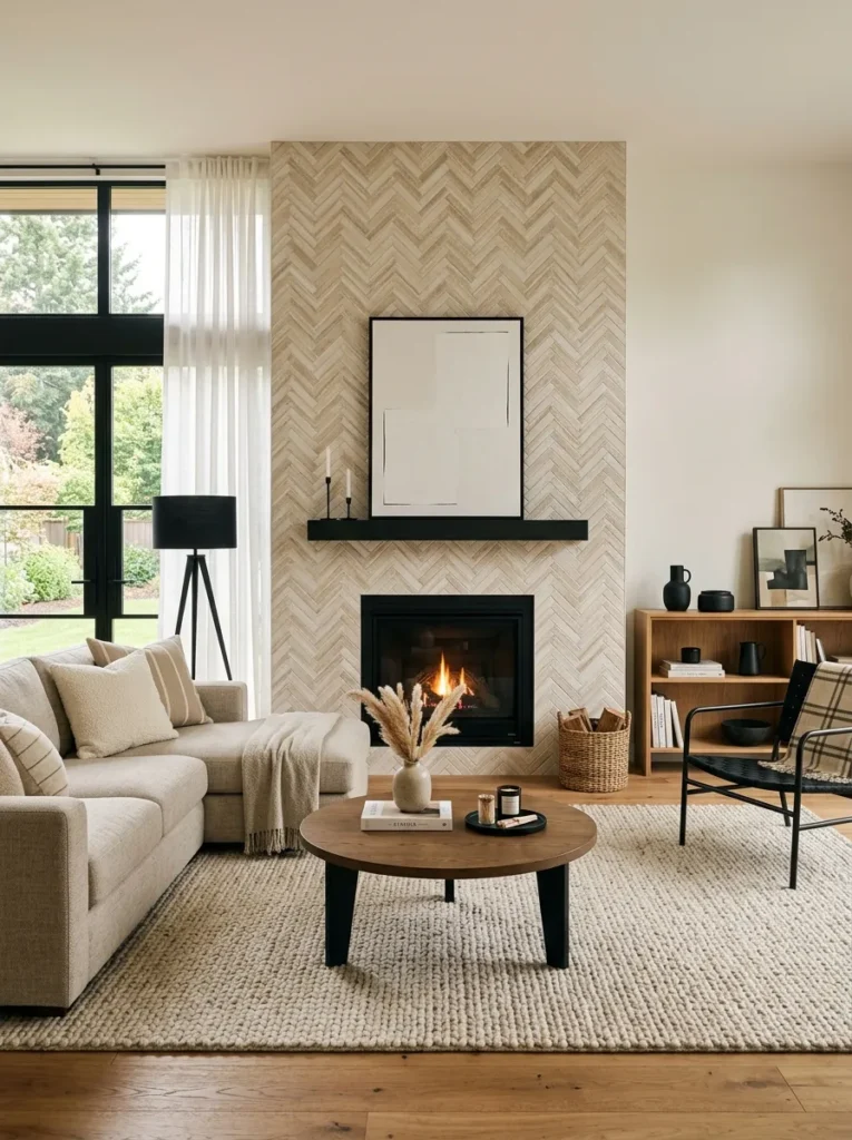 Herringbone Tile Accent