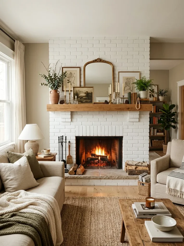 Layered Mantel Decor