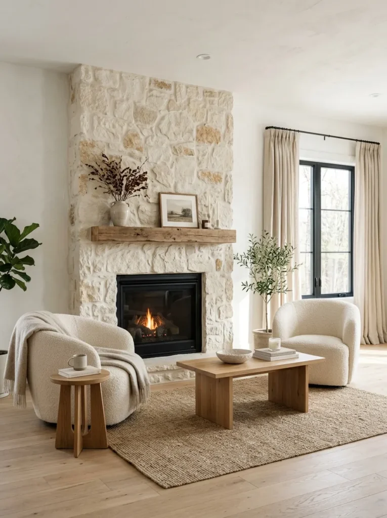 Limewashed Stone