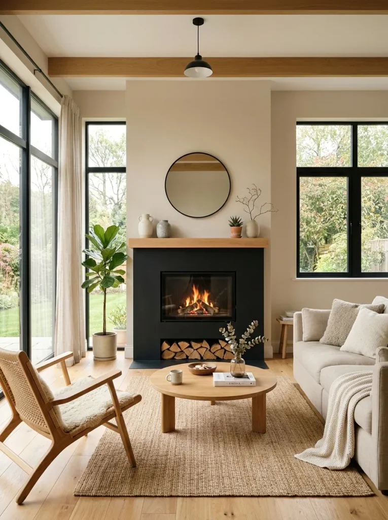 Matte Black Minimal Mantel