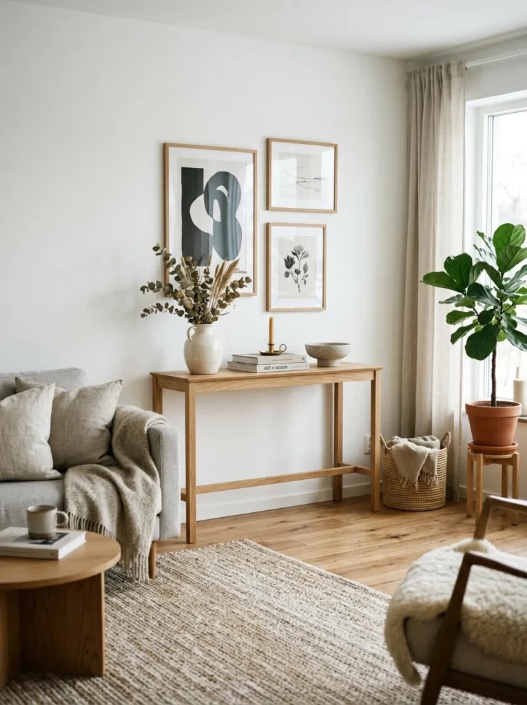 Minimal Wood Console