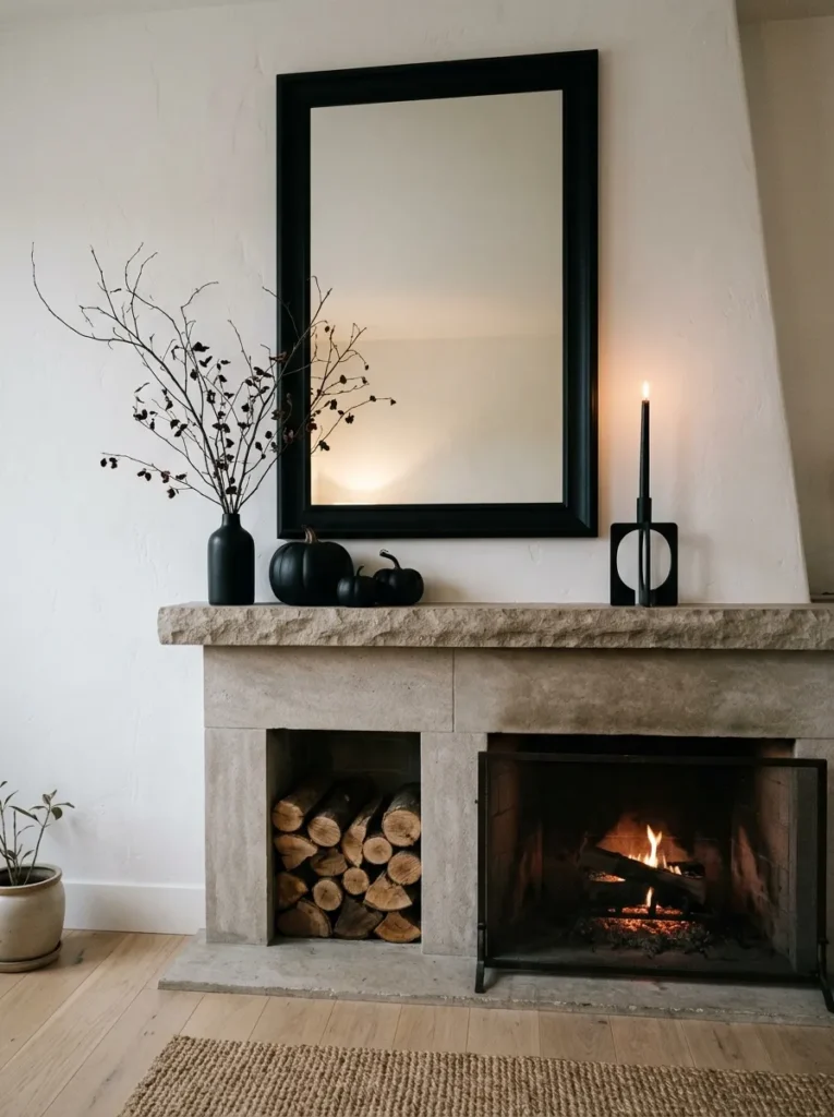 Minimalist Black Mantel