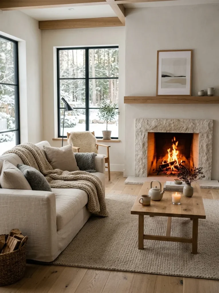 Minimalist Fireplace Styling