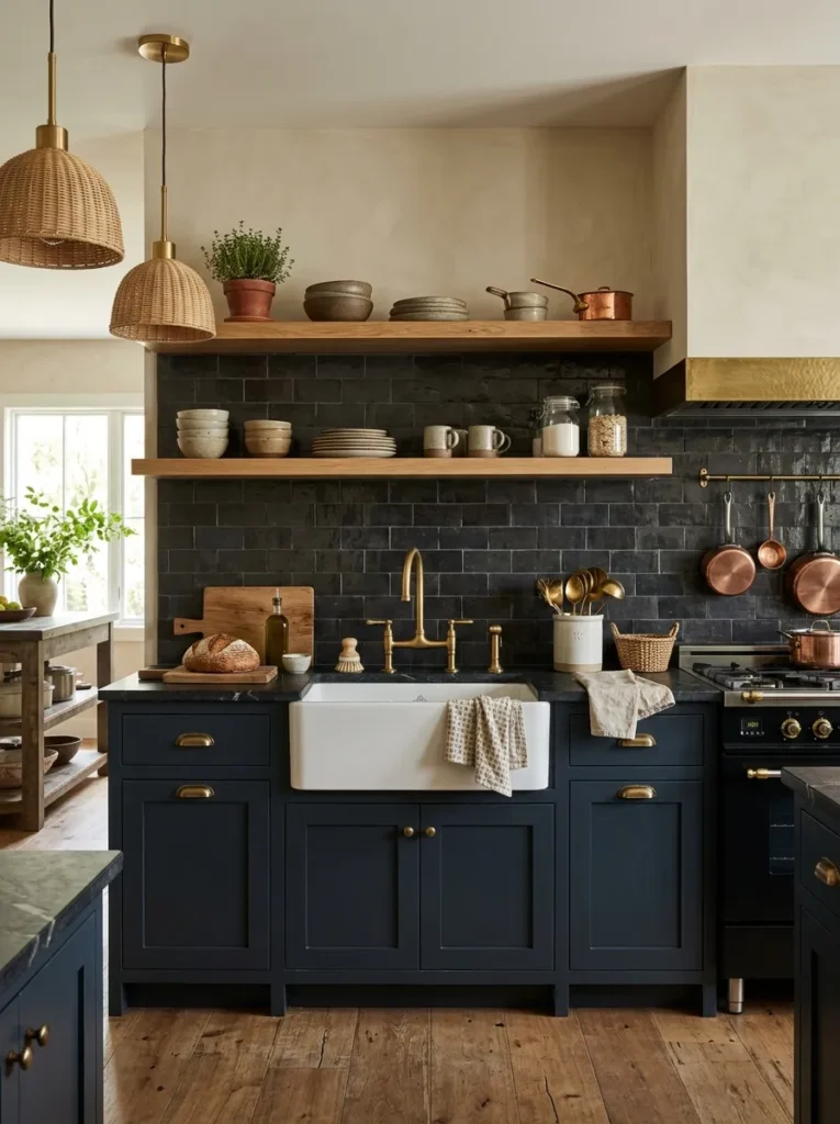 Moody Tile Backsplash