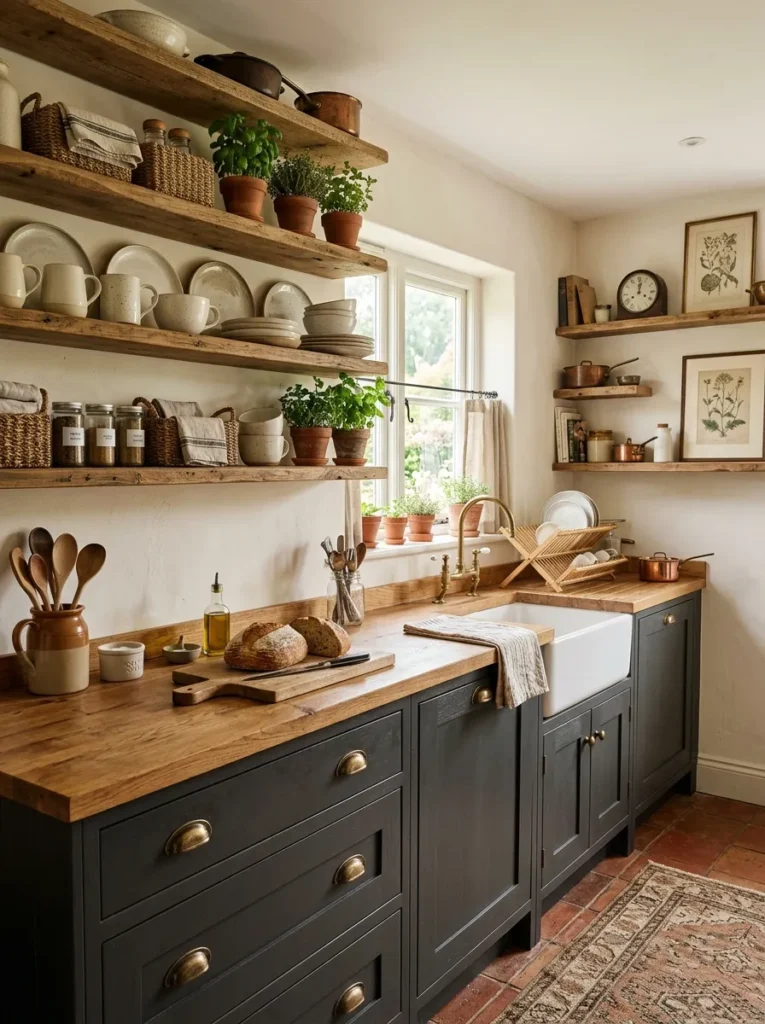 Open Wood Shelves