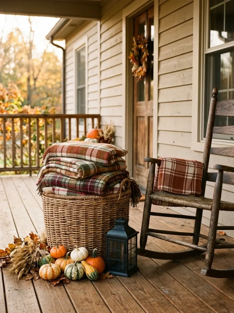Plaid Blanket Basket