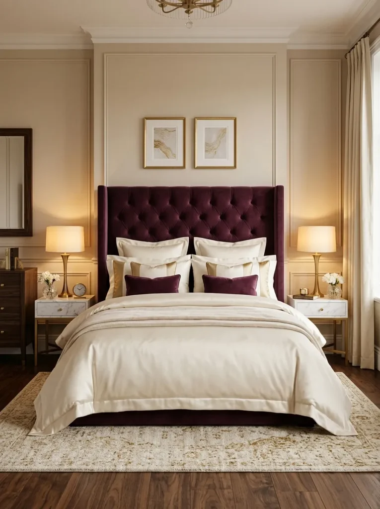Plum Velvet Headboard