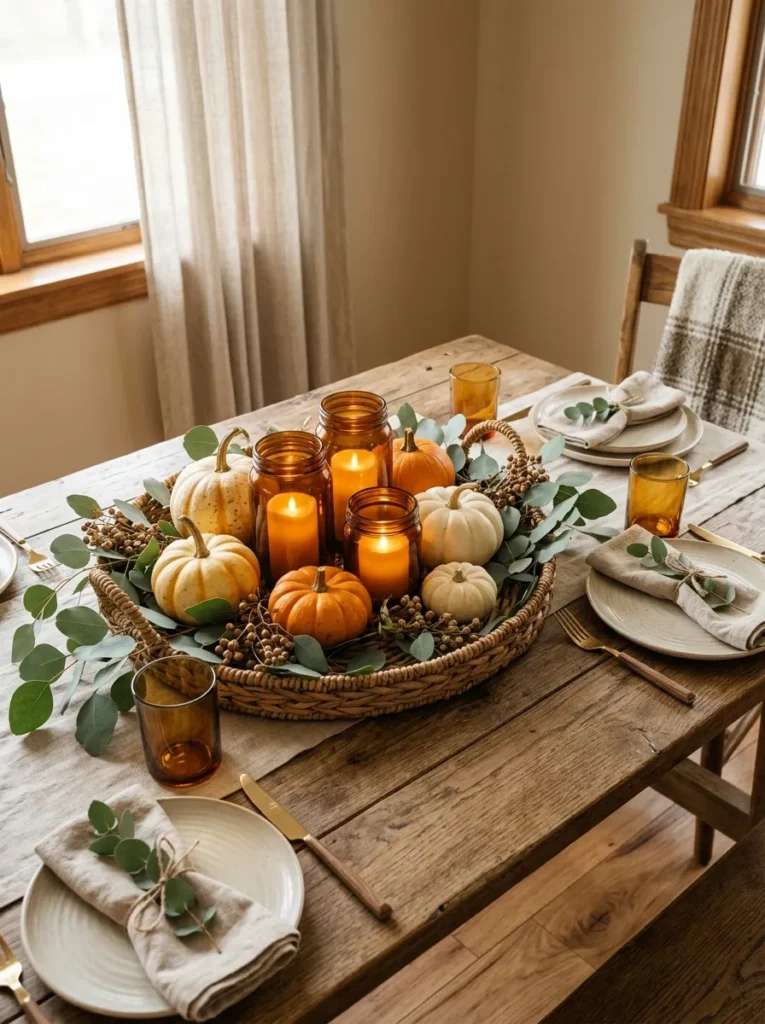 Pumpkin Candle Centerpiece
