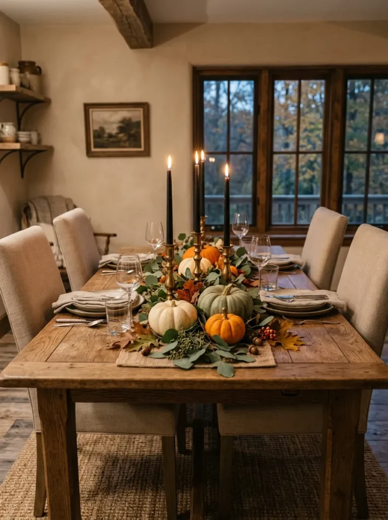 Pumpkin Candle Cluster