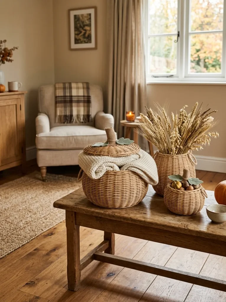 Rattan Pumpkin Baskets