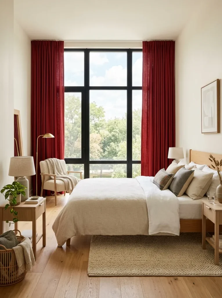 Red Accent Curtains