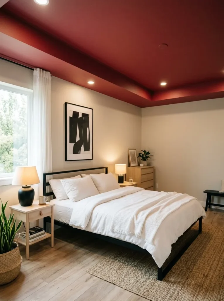 Red Ceiling Accent