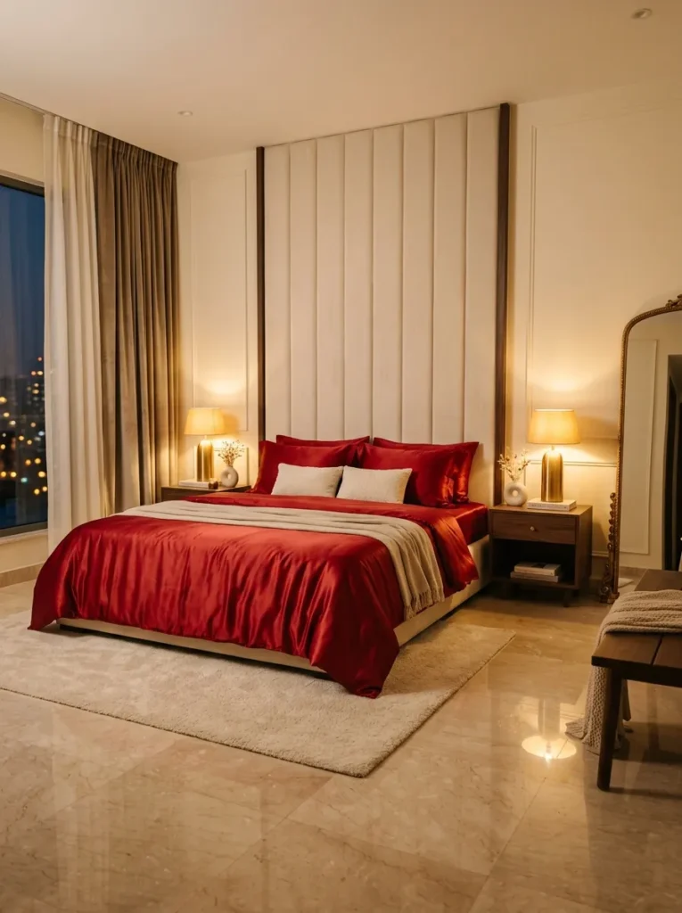 Satin Red Bedding