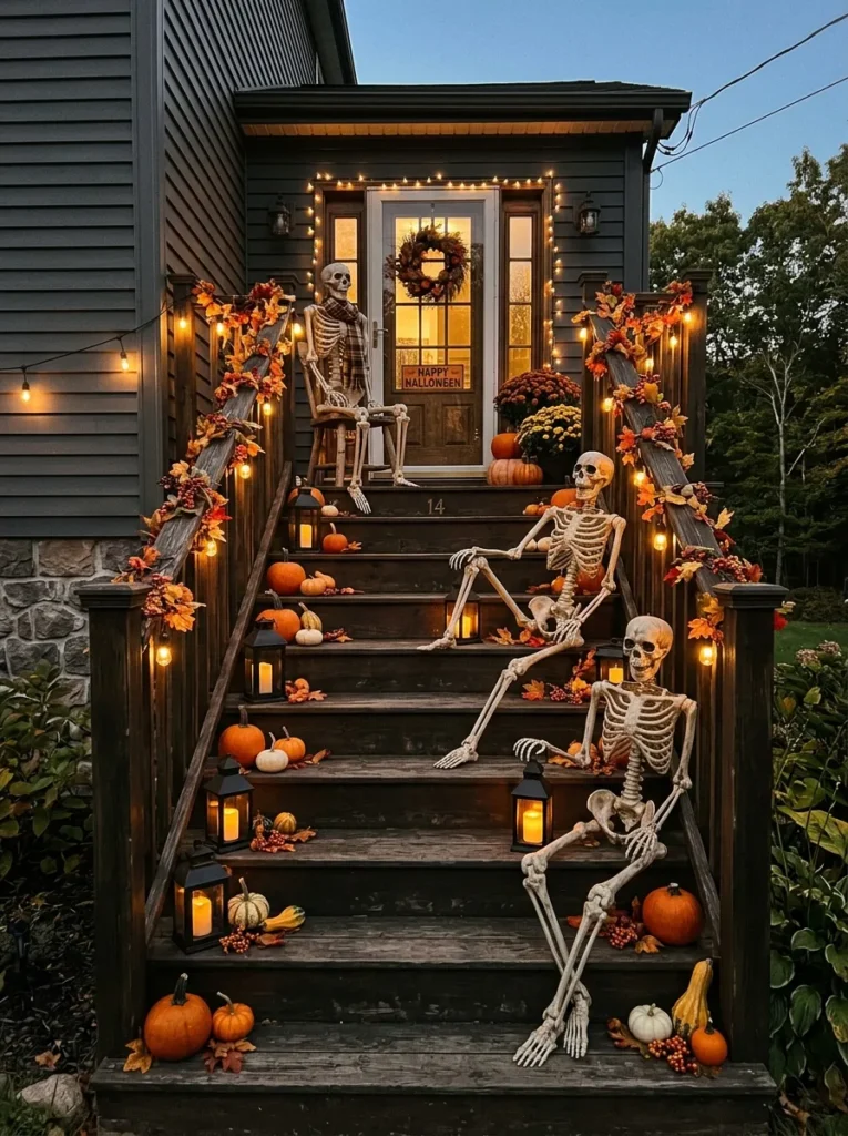 Skeleton Staircase Scene