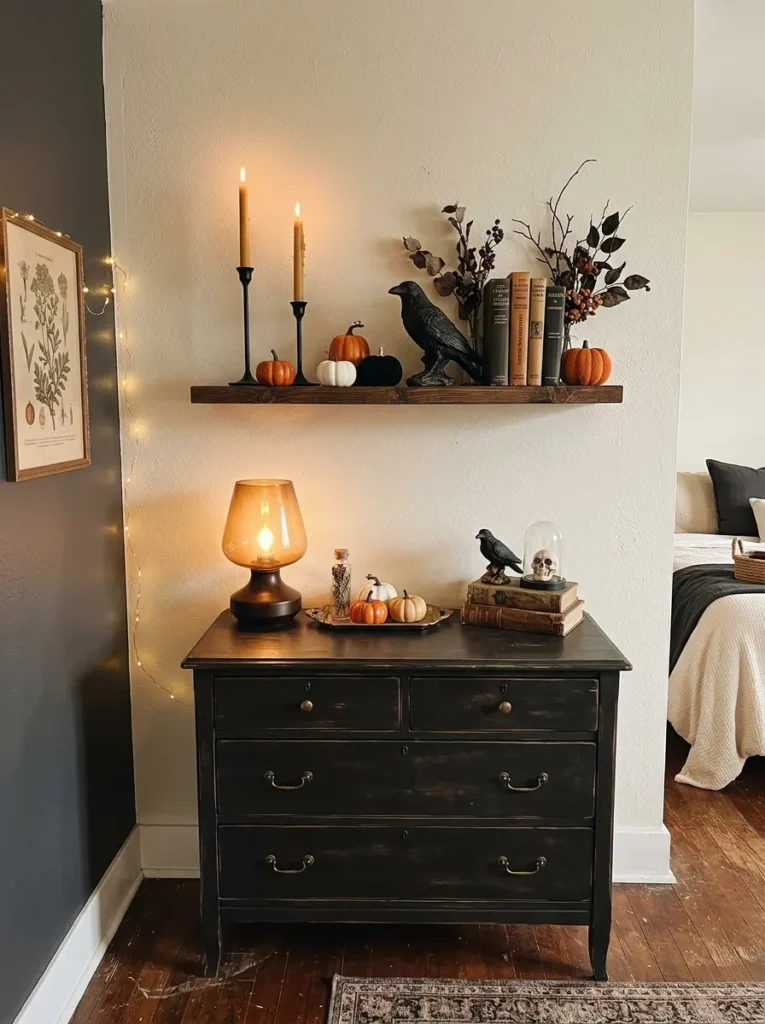 Spooky Shelf Arrangement