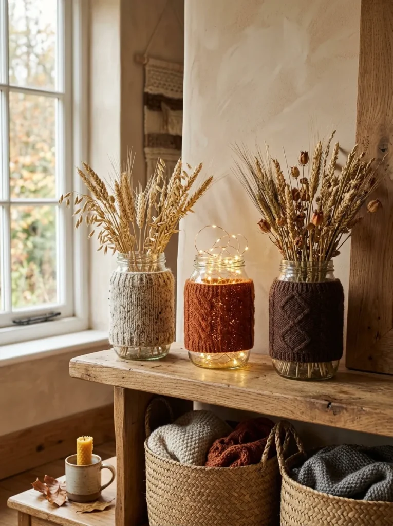 Sweater Wrapped Jars