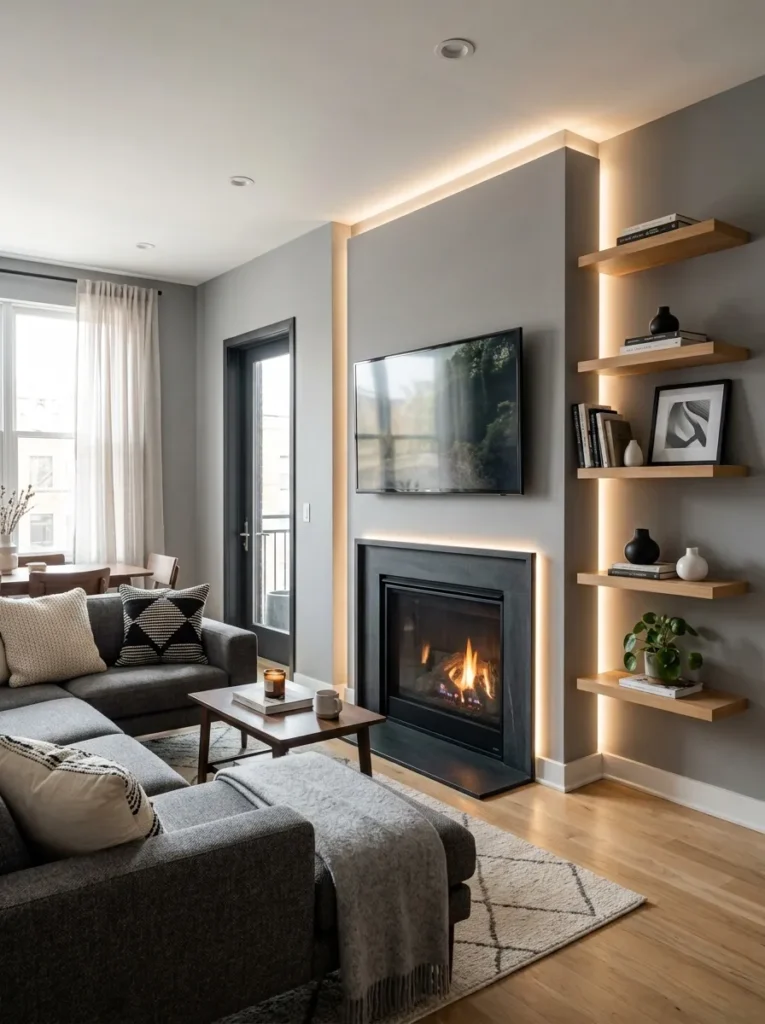 TV Above Hearth