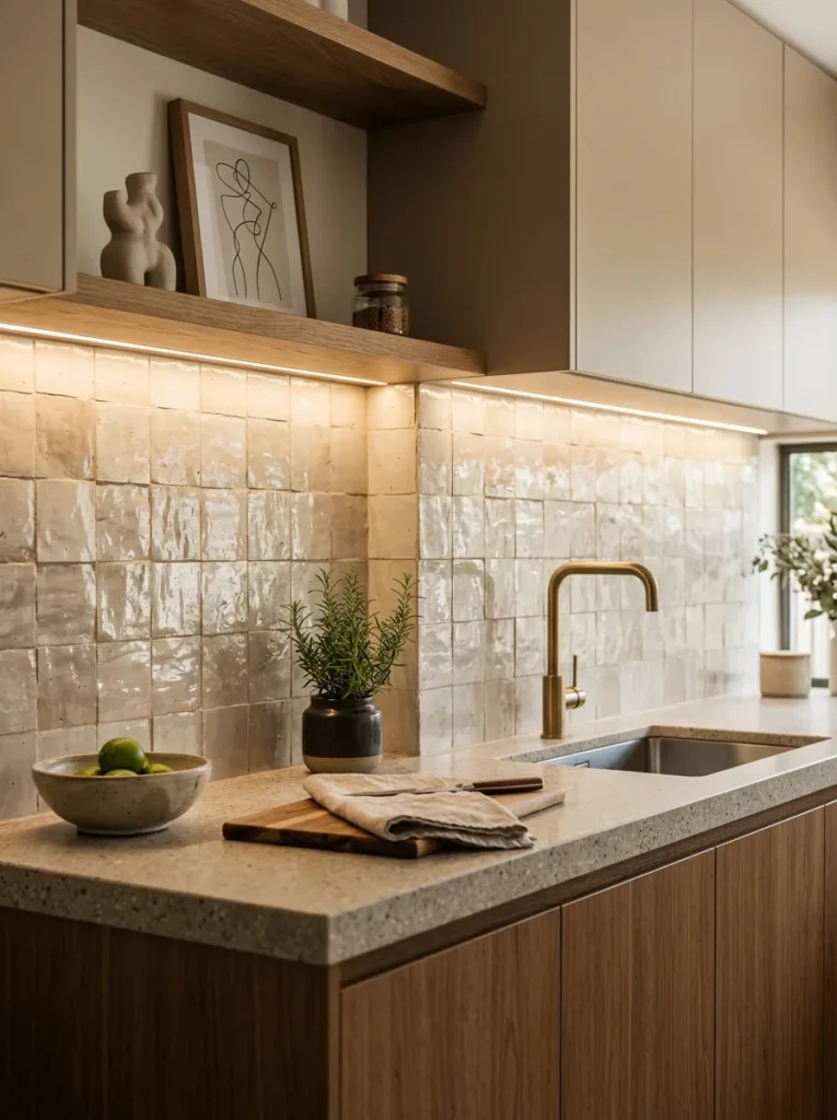 Textured Backsplashes
