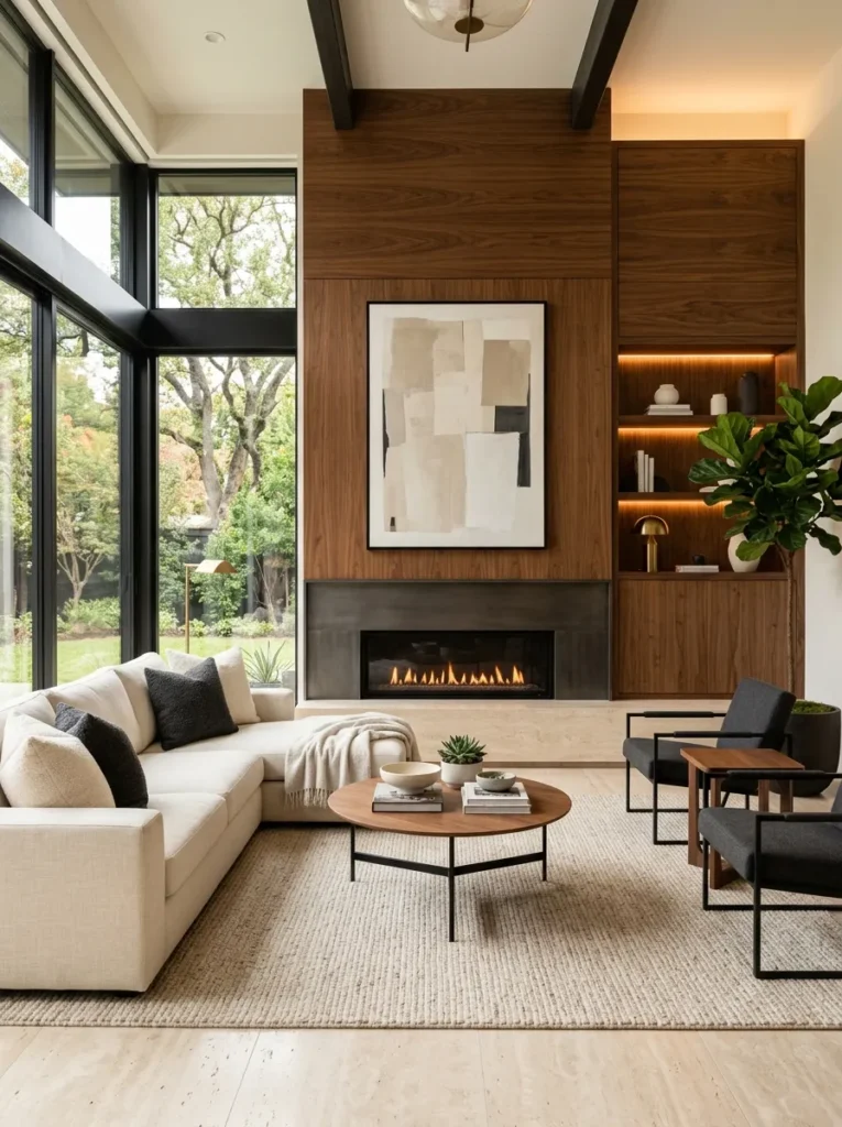 Warm Walnut Paneling