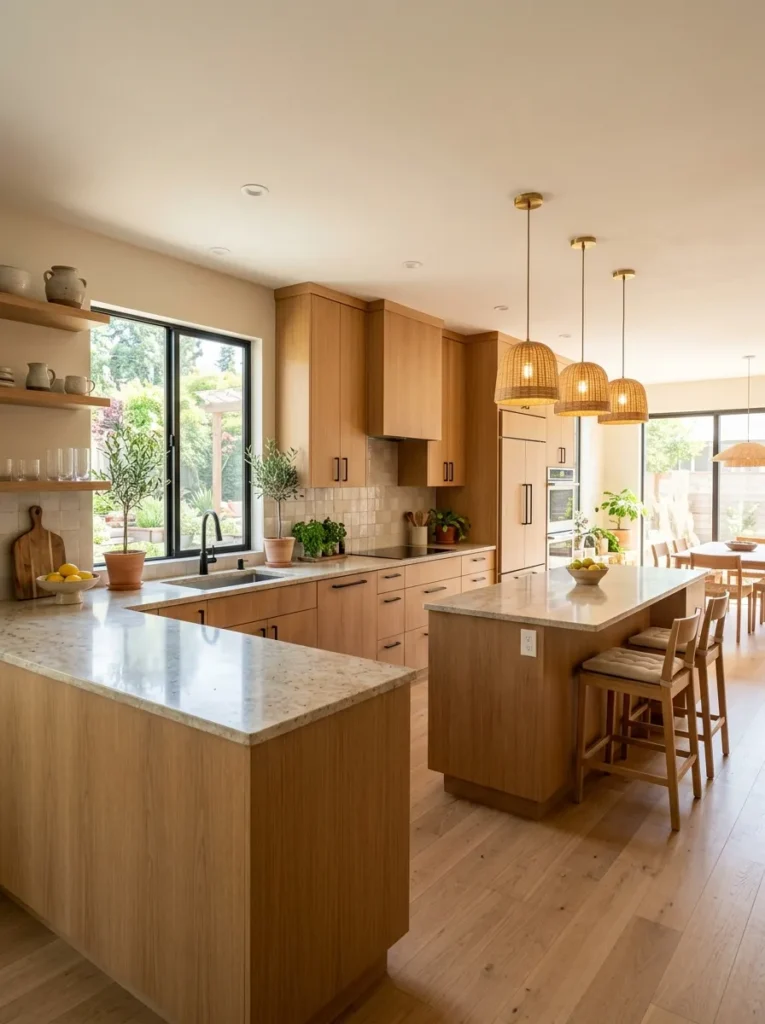 Warm Wood Cabinets