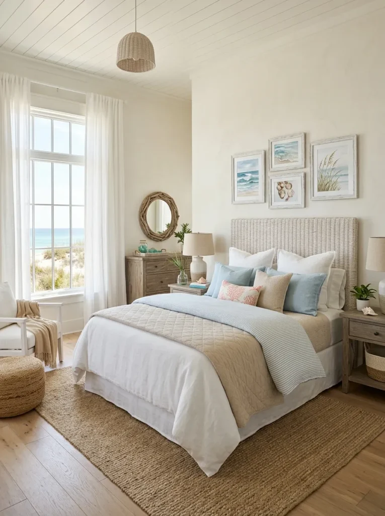 Whitewashed Coastal Frame