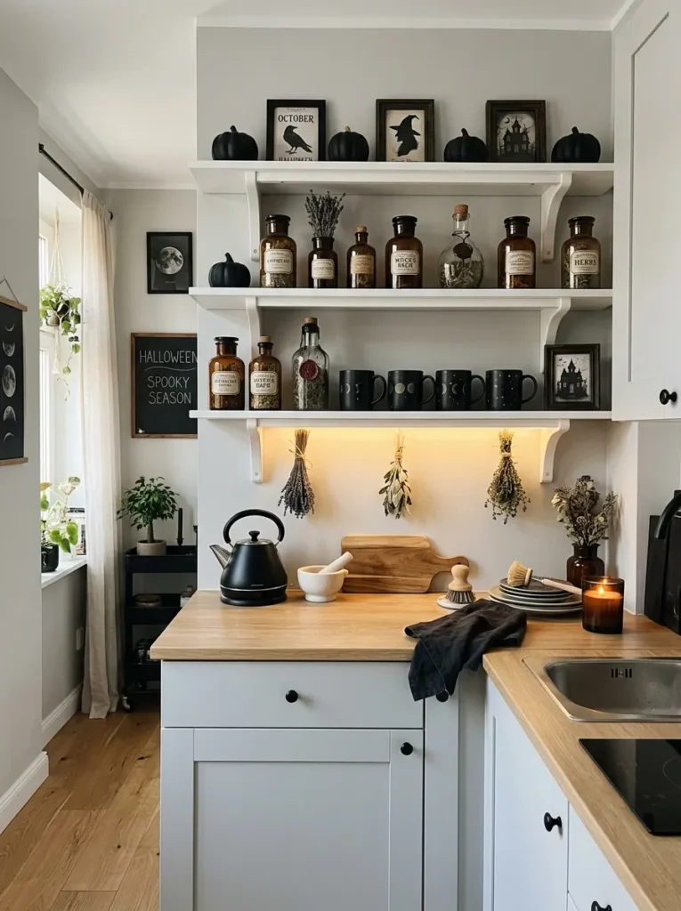 Witchy Kitchen Shelves