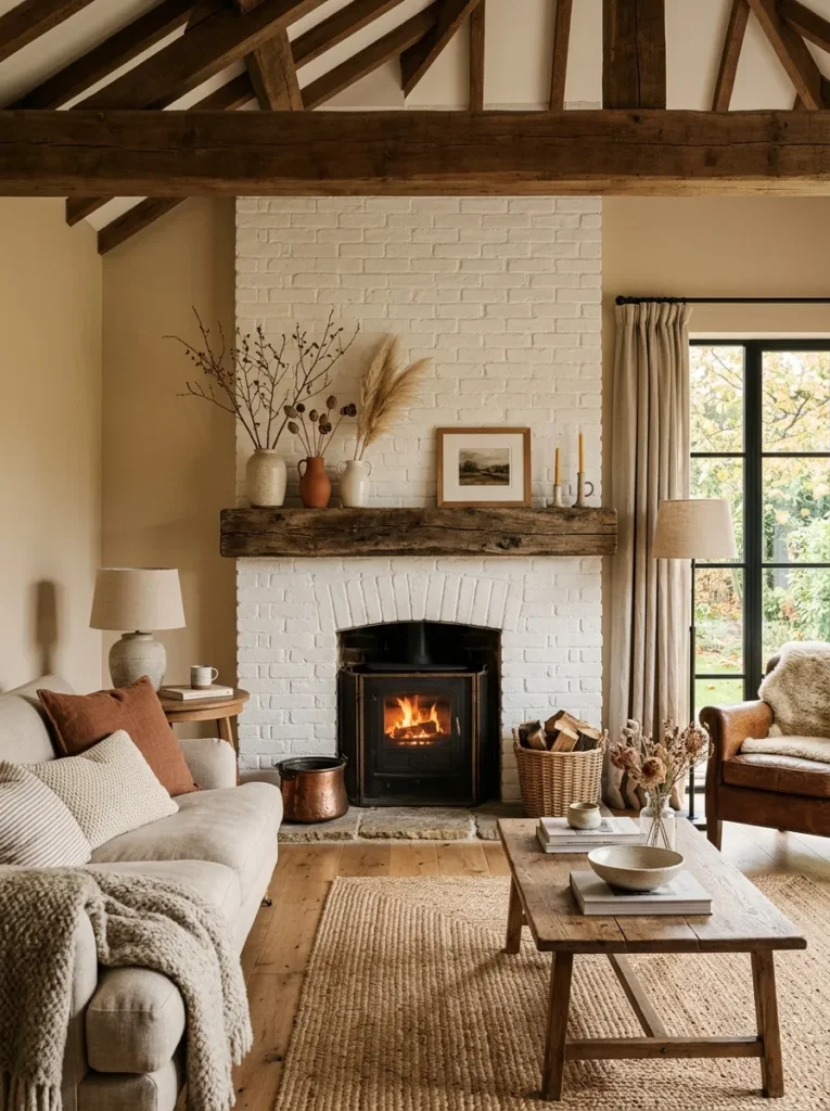 Wood Beam Mantel